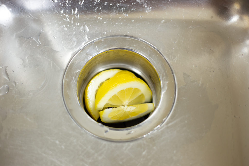 1. Myth: Lemon peels clean garbage disposals.